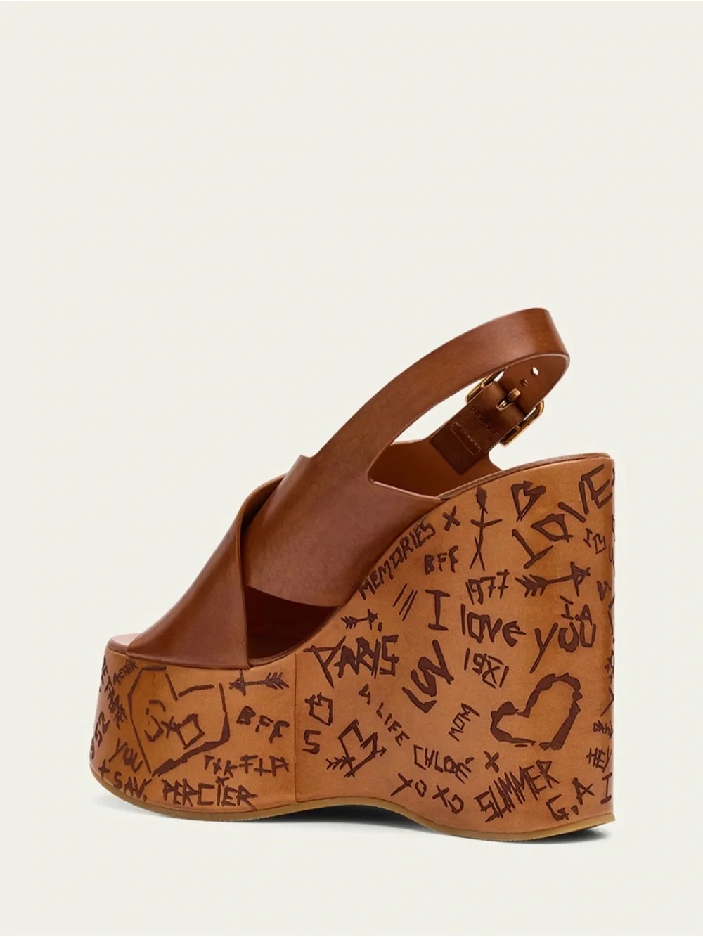 ✨ CHLOE Maxime Leather Crisscross Platform Sandals $1,250